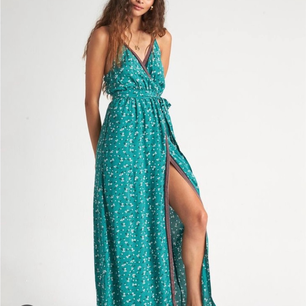 Billabong Teal Floral Maxi Dress